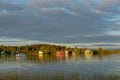 Sunset Fishing Village Royalty Free Stock Photo