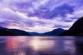 Sunset in fjord Hardanger Norway Royalty Free Stock Photo