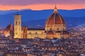 Sunset at Florence, Toscana, Italy Royalty Free Stock Photo