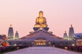 Sunset at Fo Guang Shan, the biggest buddist temple of Kaohsiung in Taiwan