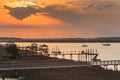 Sunset Folly River Marina South Carolina SC