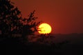 Sunset on Foothills Parkway West in Smoky Mountains Royalty Free Stock Photo