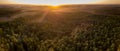 Sunset, Forest from the Dune du Pilat, Arcachon Basin Royalty Free Stock Photo
