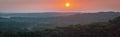 Sunset, Forest from the Dune du Pilat, the biggest sand dune in Europe, France Royalty Free Stock Photo