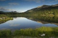 Sunset at a forest lake in Colorado Royalty Free Stock Photo
