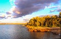 The sunset in siwa oasis