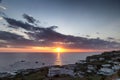Sunset at Forio in Ischia Royalty Free Stock Photo