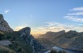 Sunset in Formentor. Cala Figuera Mountains and beach in a beautiful mallorca place