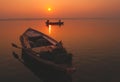 Sunset at Ganges Royalty Free Stock Photo