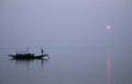 Sunset, Ganges delta Royalty Free Stock Photo