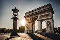 Sunset at the Gates of Paris A Radiant Evening by the Seine