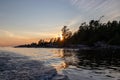 Sunset on Georgian Bay on a calm summer evening Royalty Free Stock Photo