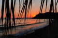 Sunset at Gerakas beach in zakynthos island,Greece Royalty Free Stock Photo