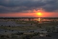 Sunset on Gili island, Indonesia Royalty Free Stock Photo