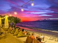 Sunset in Gili Trawangan beach in Lombok, Indonesia Royalty Free Stock Photo