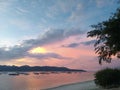 Sunset gili trawangan island Royalty Free Stock Photo
