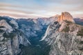 Sunset at Glacier Point in Yosemite National Park, California, USA. Royalty Free Stock Photo