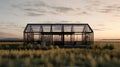 Sunset Glass House: A Nature-inspired Installation With Minimalistic Symmetry