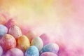 Sunset Glow: Assortment of Easter Eggs in Warm Watercolor Shades