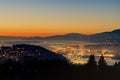 Sunset glow over Vancouver Royalty Free Stock Photo