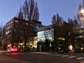 Twilight view, Good Samaritan Medical Center, northwest Portland, Oregon