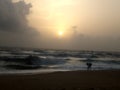 Sunset at Goa beach Royalty Free Stock Photo