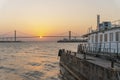 Sunset with The Golden Bridge in Maputo, Mozambique