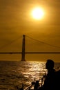 Sunset at Golden Gate bridge Royalty Free Stock Photo