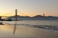 Sunset at Golden Gate Bridge, San Francisco, California, USA Royalty Free Stock Photo
