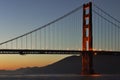 Sunset at Golden Gate Bridge, San Francisco, California, USA Royalty Free Stock Photo