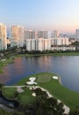 Sunset on the Golf Course in Miami Royalty Free Stock Photo