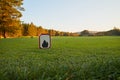 Sunset at the Golf Course - The sun sets on a putting green at the golf course in Autumn Royalty Free Stock Photo