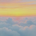 Sunset Gradient Sky Background with Soft Clouds and Warm Tones, Cinematic Landscape, AI generated Royalty Free Stock Photo