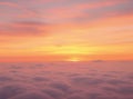 Sunset Gradient Sky Background with Soft Clouds and Warm Tones, Cinematic Landscape, AI generated Royalty Free Stock Photo