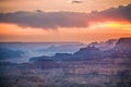 Sunset at Grand Canyon from Desert view point, South rim Royalty Free Stock Photo