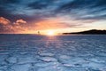 Cold Winter Sunset on Grand Marais Harbor