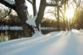 Sunset on the Grand River in Michigan