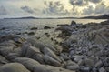 The sunset on the granite coast in Sardinia Royalty Free Stock Photo