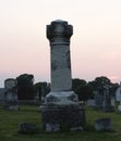 Sunset at Graveyard with Family Grave Lot