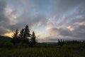 Sunset in Grayson Highlands State Park, Virginia Royalty Free Stock Photo