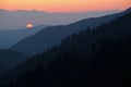Sunset Great Smoky Mountains Royalty Free Stock Photo