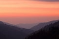 Sunset Great Smoky Mountains Royalty Free Stock Photo