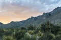 Sunset in Guadalupe Mountains National Park Royalty Free Stock Photo