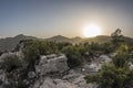 Sunset in Guadalupe Mountains National Park Royalty Free Stock Photo