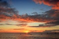 Sunset in Guadeloupe Royalty Free Stock Photo