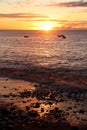 Sunset in Guadeloupe islands Royalty Free Stock Photo