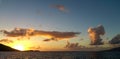 Sunset, Guadeloupe. Royalty Free Stock Photo