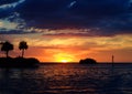 Sunset on the Gulf Coast of Florida Royalty Free Stock Photo