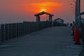 Sunset at Gulf Pier - Ft DeSoto - 12 Royalty Free Stock Photo