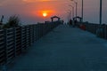 Sunset at Gulf Pier - Ft DeSoto - 5 Royalty Free Stock Photo